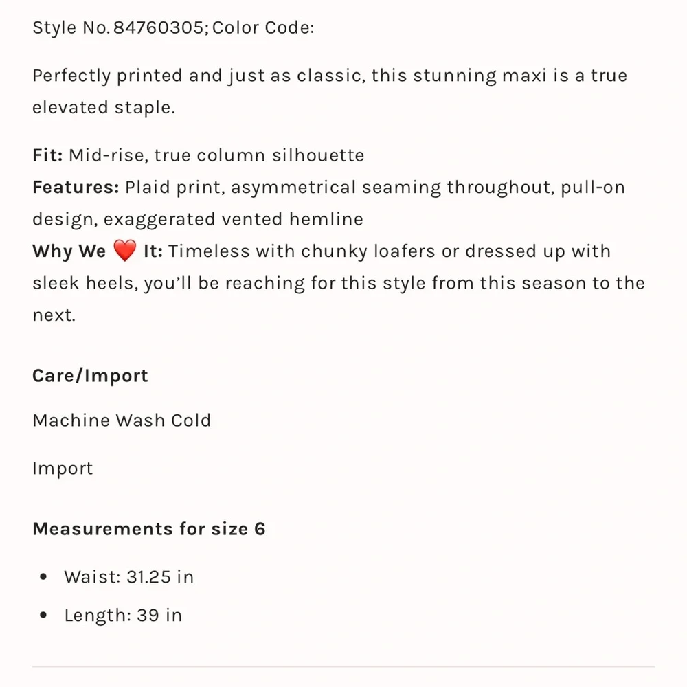 Free People x Revolve Vintage Crush Brown Plaid Maxi Skirt Size 0 & 12 - Picture 6 of 6